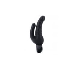  Bendie Power Stud Over & Under Double Vibrating Dildo Waterproof - Black 